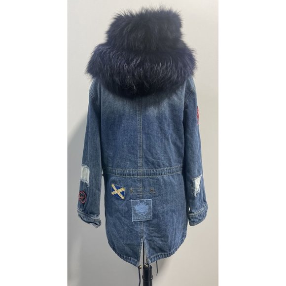 Mr. & Mrs. Italy Patchwork Fur Lined Parka - Picture 3 of 16